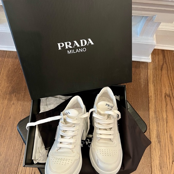 Excellent condition RARE Prada Downtown high heel sneakers. Size 38.5 - Picture 8 of 15